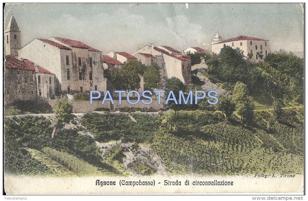 37259 ITALY AGNONE CAMPOBASSO OF CIRCULAR ROAD POSTAL POSTCARD - Autres & Non Classés