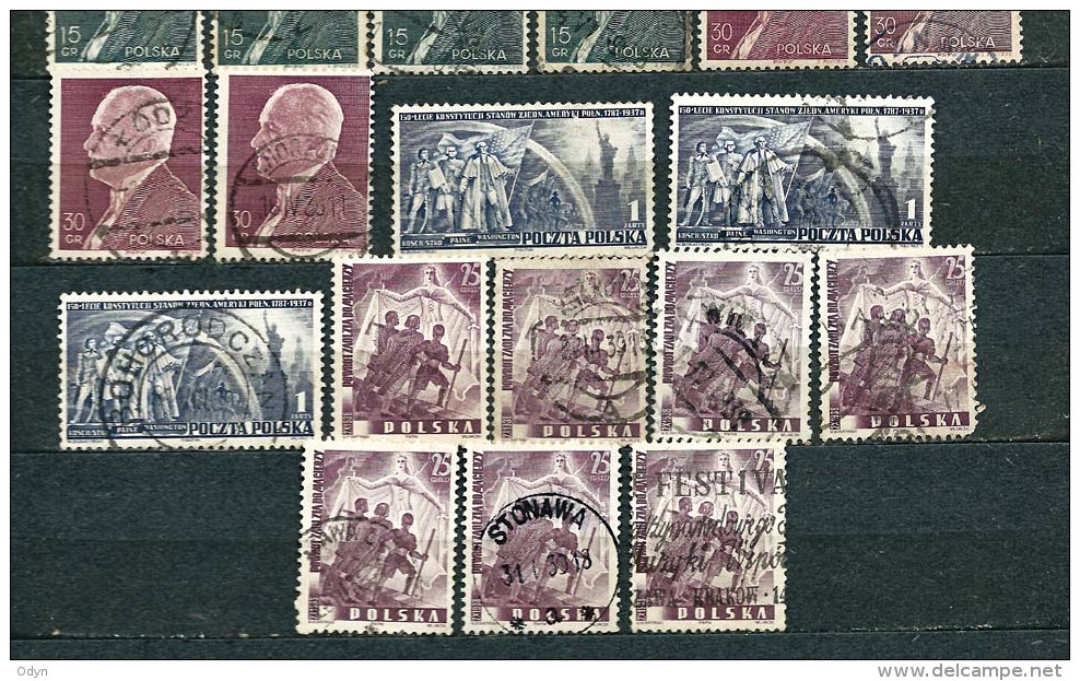 Poland 1927/38, Lot Of 37 Stamps Unused/used Incl. MiNr 244, 246, 252, 256, 264, 324-25, 326, 330 - See Description - Oblitérés