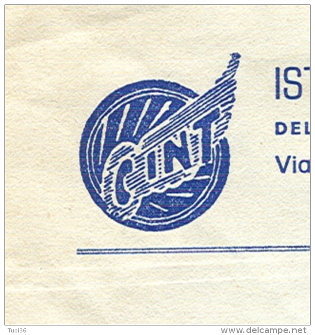 INT - ISTITUTO NAZIONALE TRASPORTI, DELEGAZIONE F.S. - ROMA,1972, BUSTA COMMERCIALE CON LOGO, NOTA STORICA - Eisenbahnverkehr