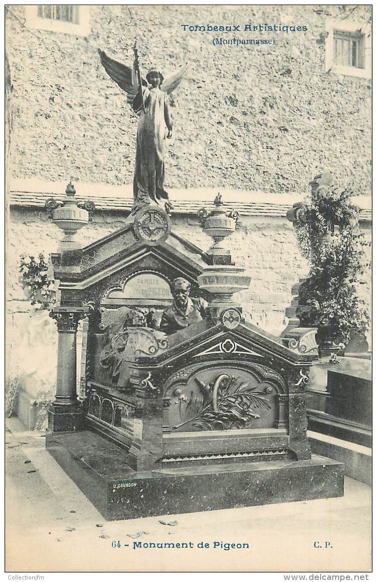 CPA FRANCE 75 " Paris 14ème, Cimetière De Montparnasse, Monument De Pigeon". - Altri Monumenti, Edifici