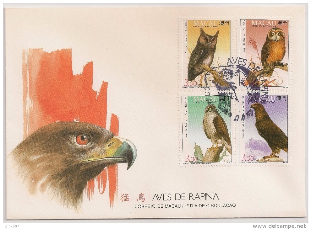 Macau Macao FDC 1993 - Aves De Rapina - Oiseaux De Proie - Faucon - Hibou - Aigle - Birds Of Prey - Hawk - Owl - Eagle - FDC