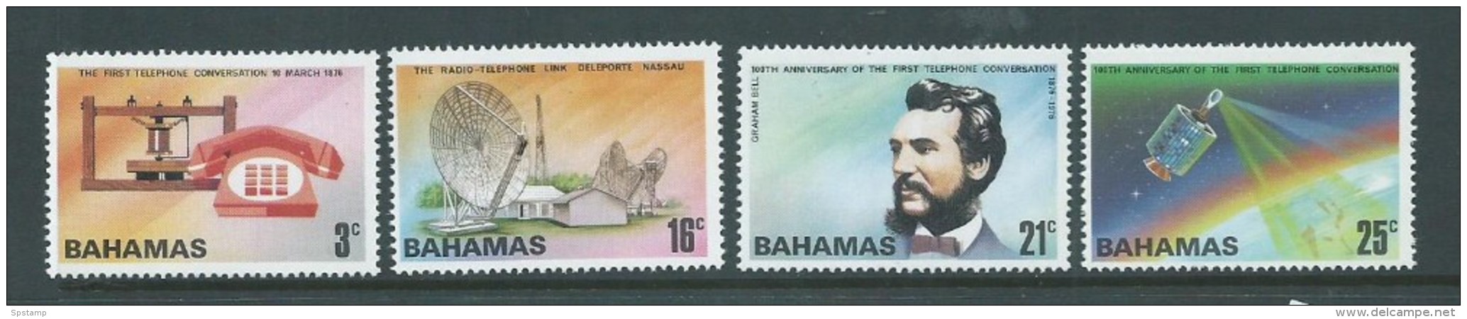 Bahamas 1976 Telephone / Alexander Bell Set Of 4 MNH - Bahamas (1973-...)