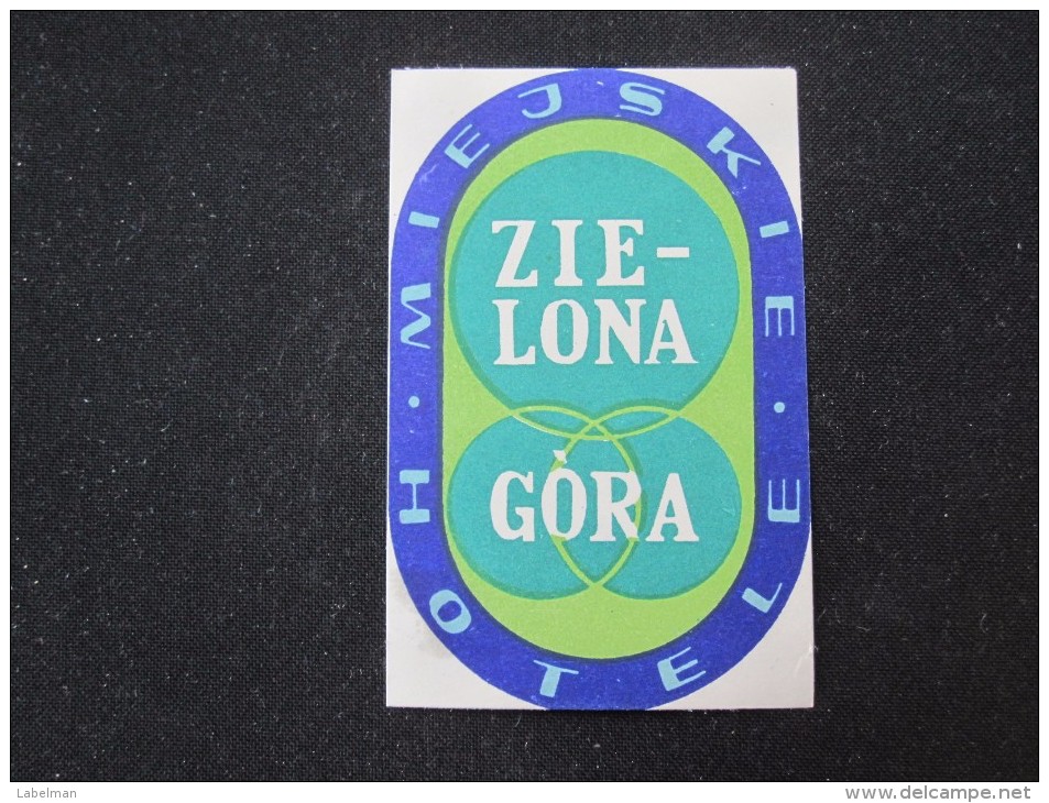 HOTEL CEDOK MIEJSKIE ZIELONA GORA CSSR CZECH BULGARIA CROATIA POLAND LUGGAGE LABEL ETIQUETTE AUFKLEBER DECAL STICKER - Etiquettes D'hotels