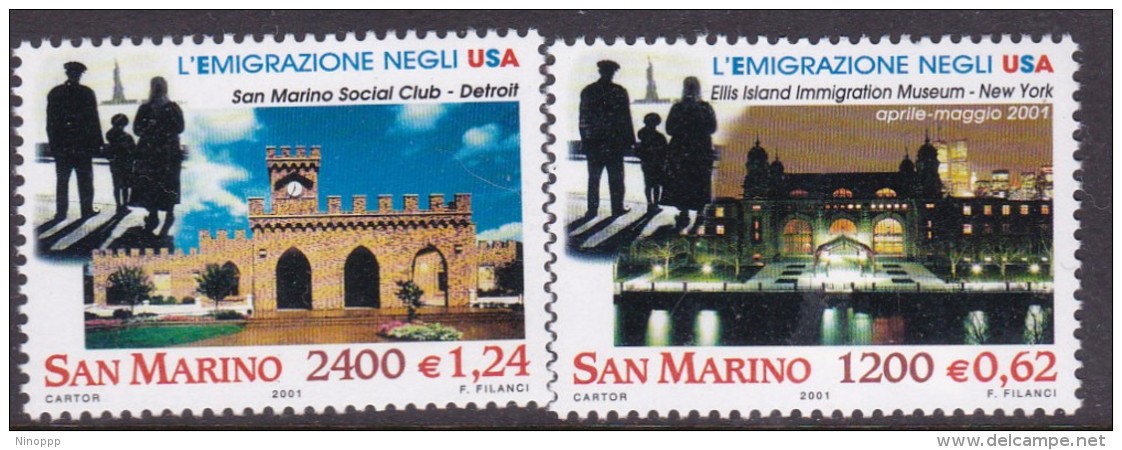 San Marino 2001 Emigration To The USA MNH - Oblitérés