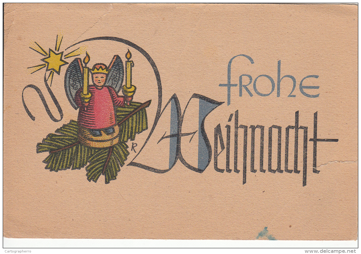Frohe Weihnacht Card Damaged As Per 2scans - Andere & Zonder Classificatie