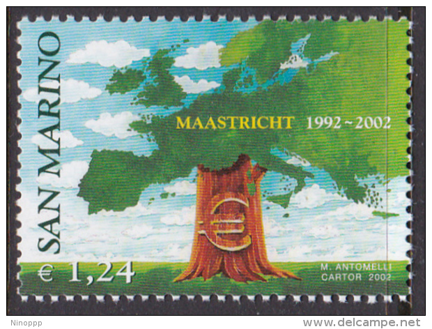 San Marino 2002 Maastricht Treaty 10th Anniversary MNH - Oblitérés