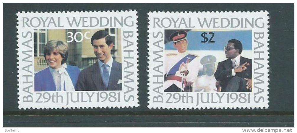 Bahamas 1981 Charles & Diana Wedding Set Of 2 MNH - Bahamas (1973-...)