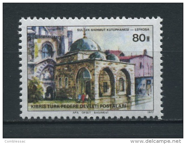 CYPRUS   (TURKISH)    1977    Turkish  Buildings   80m  Mahmut  Library     MNH - Neufs