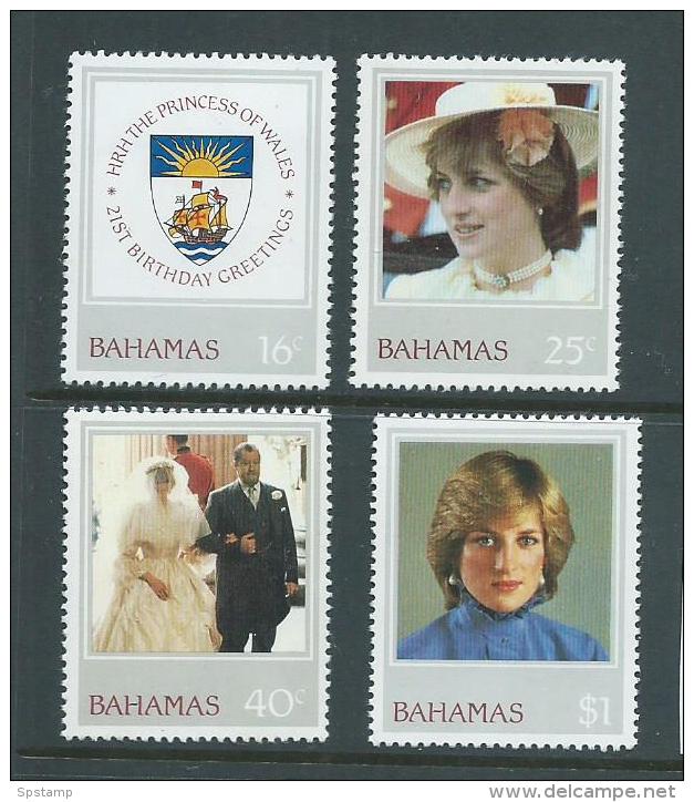 Bahamas 1982 Diana 21st Birthday Set Of 4 MNH - Bahamas (1973-...)