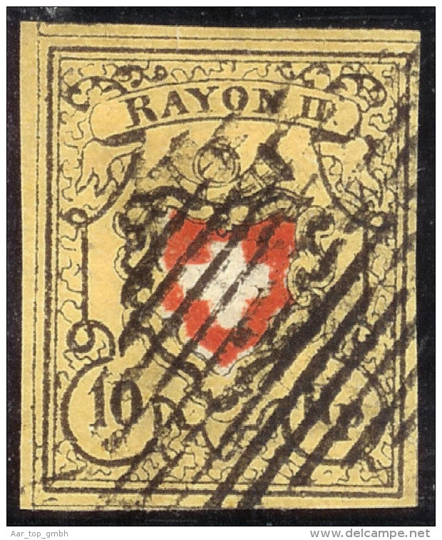 Schweiz RAYON IIc Typ 9 Stein A2 RO Befund - 1843-1852 Federale & Kantonnale Postzegels