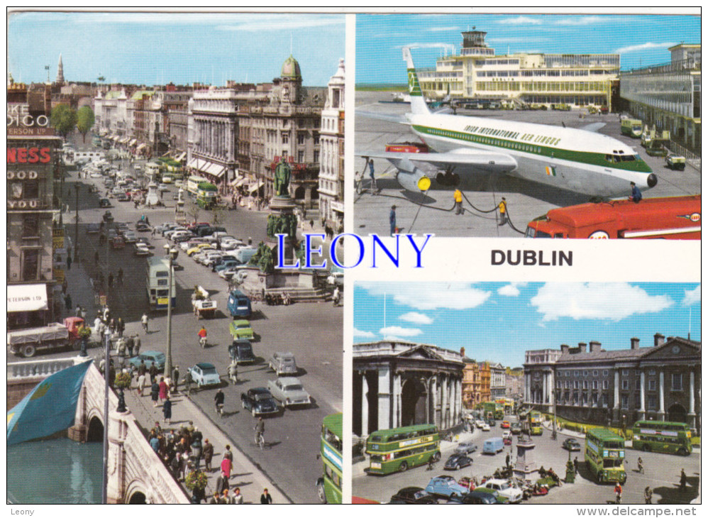 CPM D' IRELAND - IRLANDE  - DUBLIN - VUES DIVERSES - VOITURES - BUS - AVION - Autres & Non Classés