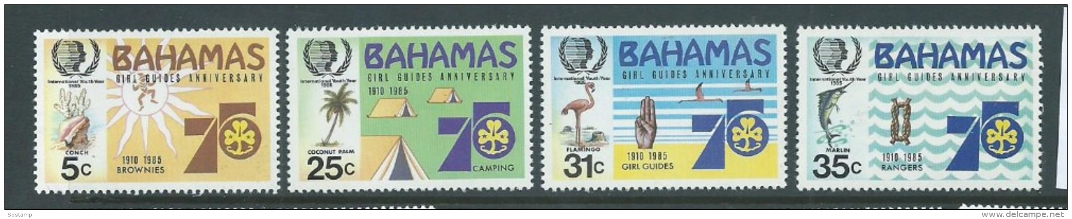 Bahamas 1985 Girl Guides Set Of 4 MNH - Bahamas (1973-...)