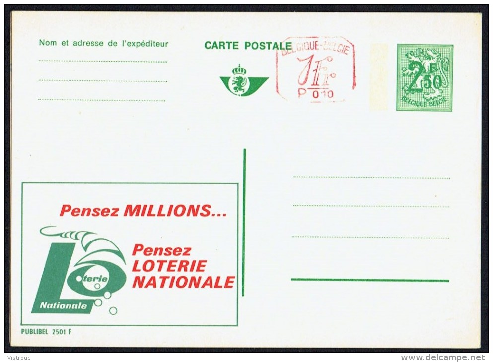CP Public. N° 2501- P010 - "  Loterie Nationale  " - Non Circulé / Not Used. - Publibels