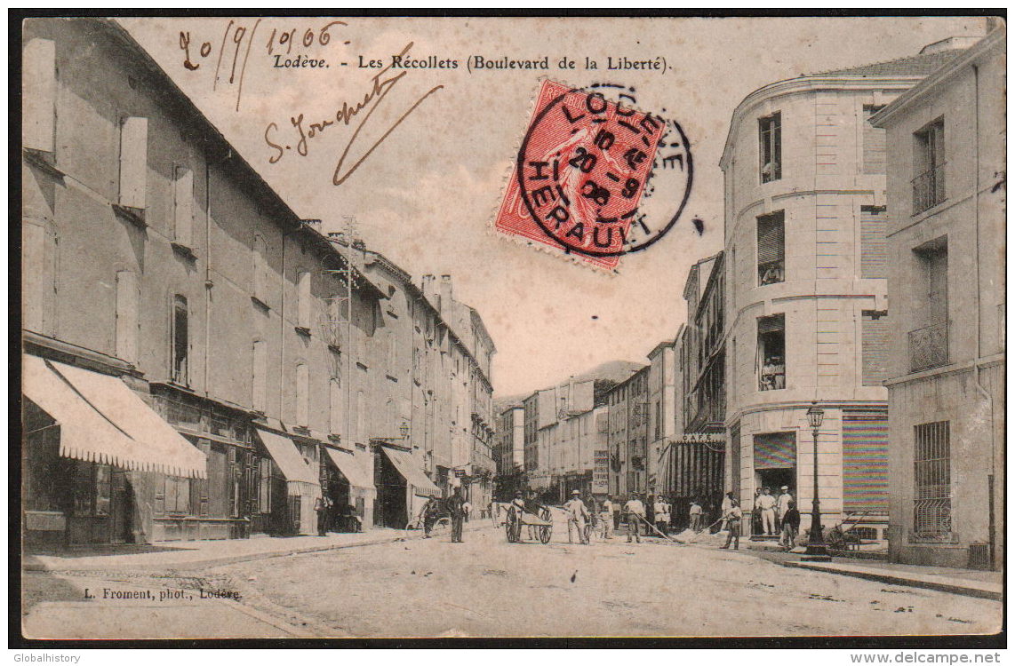 DC1204 - LODÈVE - LES RÉCOLLETS - BOULEVARD DE LA LIBERTÉ 1906 - Lodeve