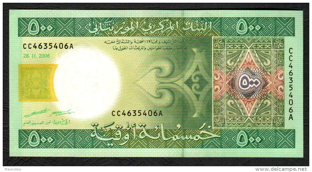 MAURITANIA   : 500 Ouguiya - P12b - 2006 - UNC - Mauritanie