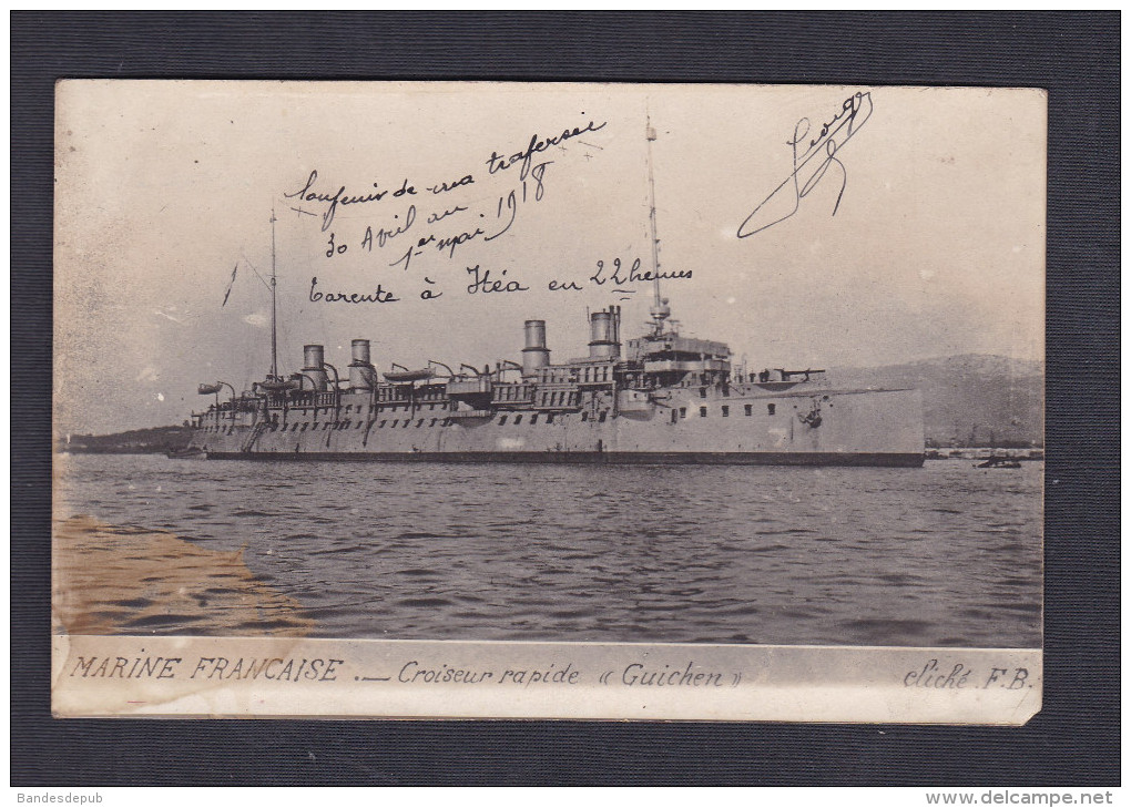 Prix Fixe - Marine Nationale - Croiseur Rapide Guichen ( Carte Photo Campagne D' Orient ) - Guerra