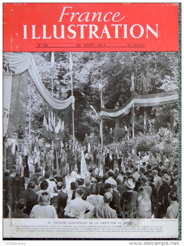 FRANCE ILLUSTRATION N° 100 / 30-08-1947 DOMINION WITEHAVEN FORCALQUIER BRIANÇON WOOMERA SAINT-RAPHAEL MOISSONNEUSE - Testi Generali
