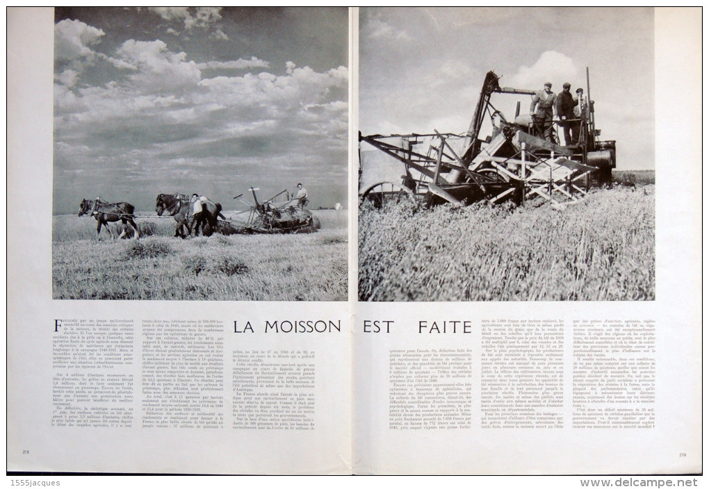 FRANCE ILLUSTRATION N° 100 / 30-08-1947 DOMINION WITEHAVEN FORCALQUIER BRIANÇON WOOMERA SAINT-RAPHAEL MOISSONNEUSE