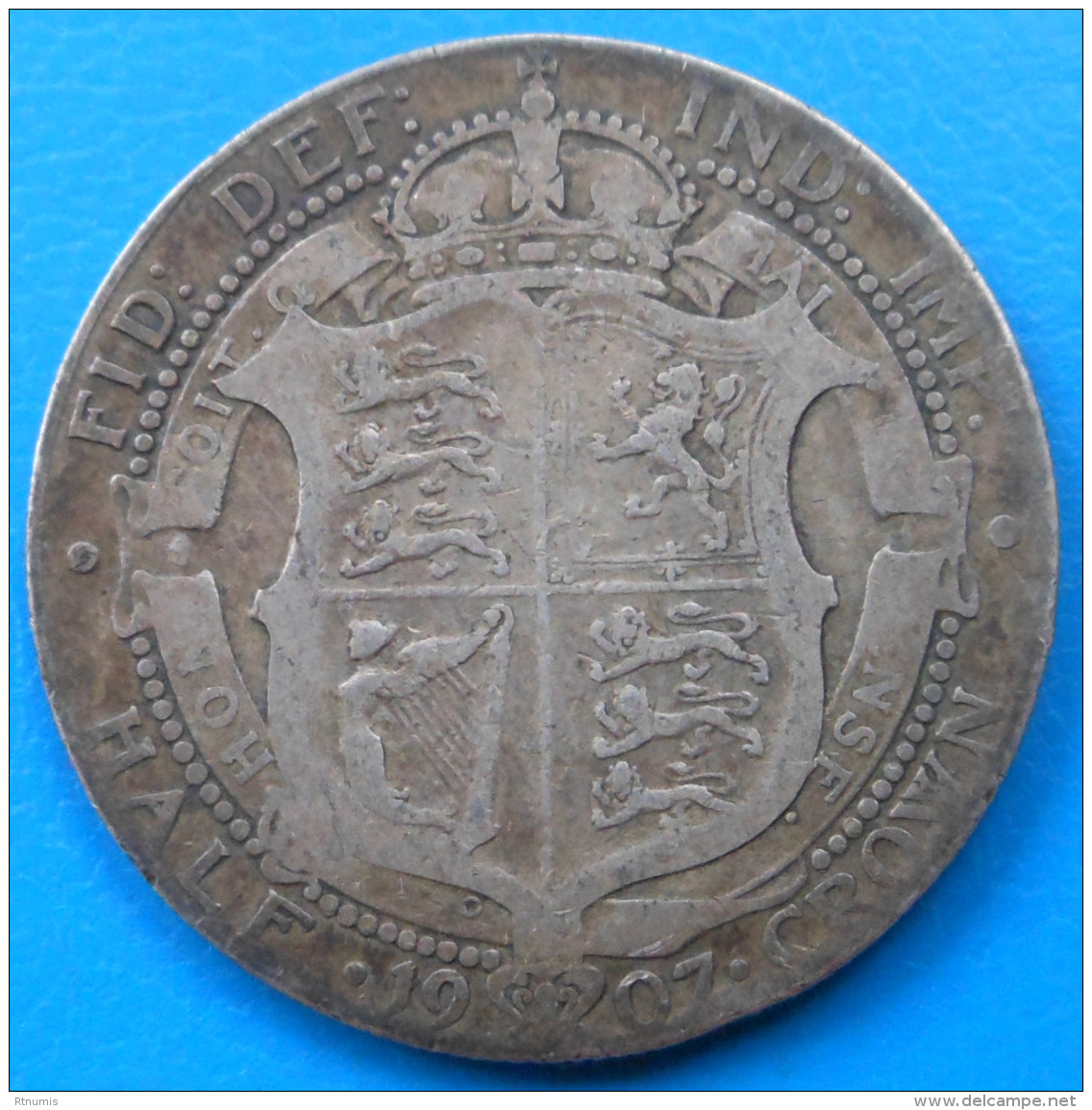 Grande Bretagne Great Britain 1/2 Half Crown 1907 Km 802 - K. 1/2 Crown