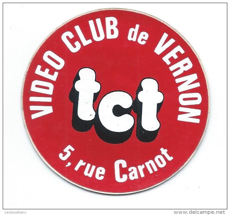 Video Club De VERNON/Eure/TCT/Rue Carnot / Années 80    ACOL81 - Autocollants