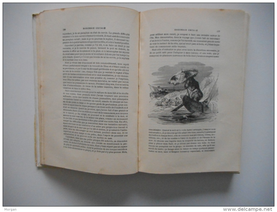 ROBINSON CRUSOE, Illustrations De J.J. GRANDVILLE, DANIEL DE FOE, Lib. GARNIER - 1901-1940