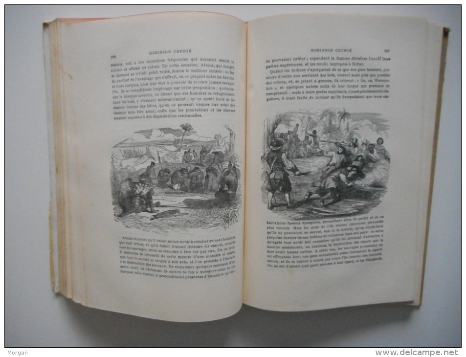 ROBINSON CRUSOE, Illustrations de J.J. GRANDVILLE, DANIEL DE FOE, Lib. GARNIER