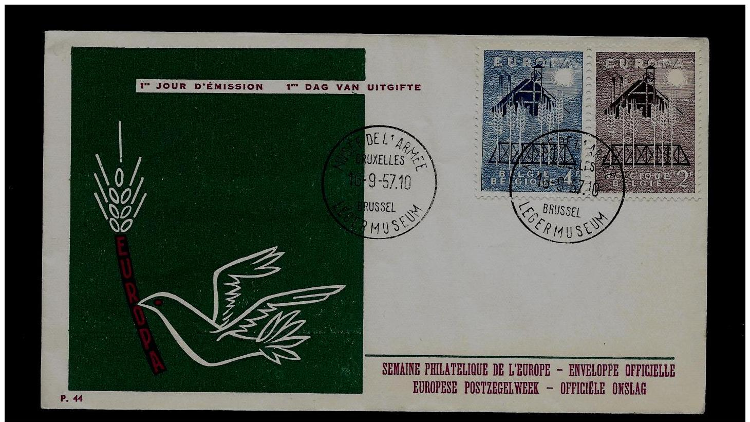 FDC  - EUROPA CEPT  - 1957 -  BELGIUM - 1957