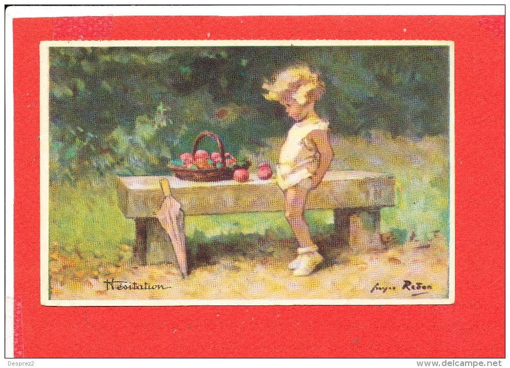 Hésitation Enfant  Cpa Animée Illustrée Par REDON - Redon