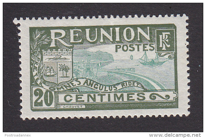 Reunion, Scott #71, Mint Hinged, Coat Of Arms, View Of St Denis, Issued 1907 - Unused Stamps