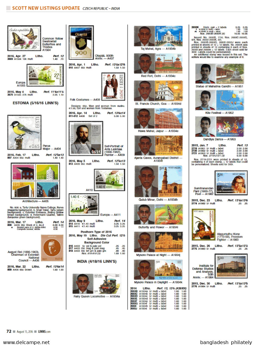 INDIA 2014 Extremely RARE Complete 11 My Stamp With TAB MNH- Missing From Year Pack- Church Train Butterfly Fish Buddha - Komplette Jahrgänge