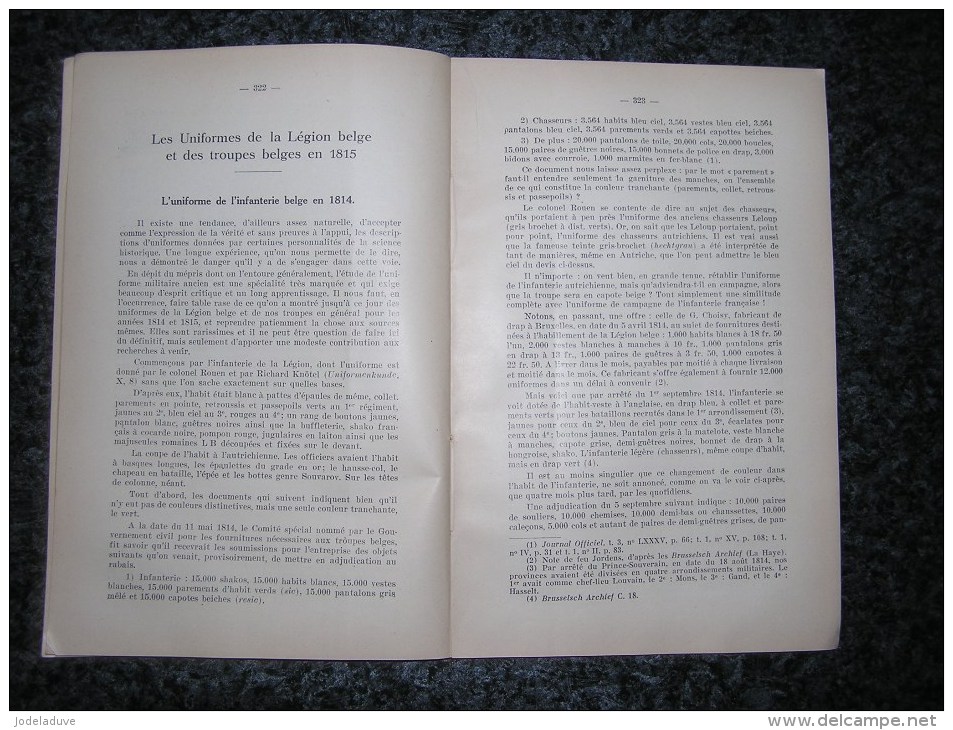 CARNET DE LA FOURRAGERE Revue N° 5 Année 1951 Histoire Militaire Légion Belge 1814 Empire Uniformes 181 Anglesen Espagne - Geschiedenis