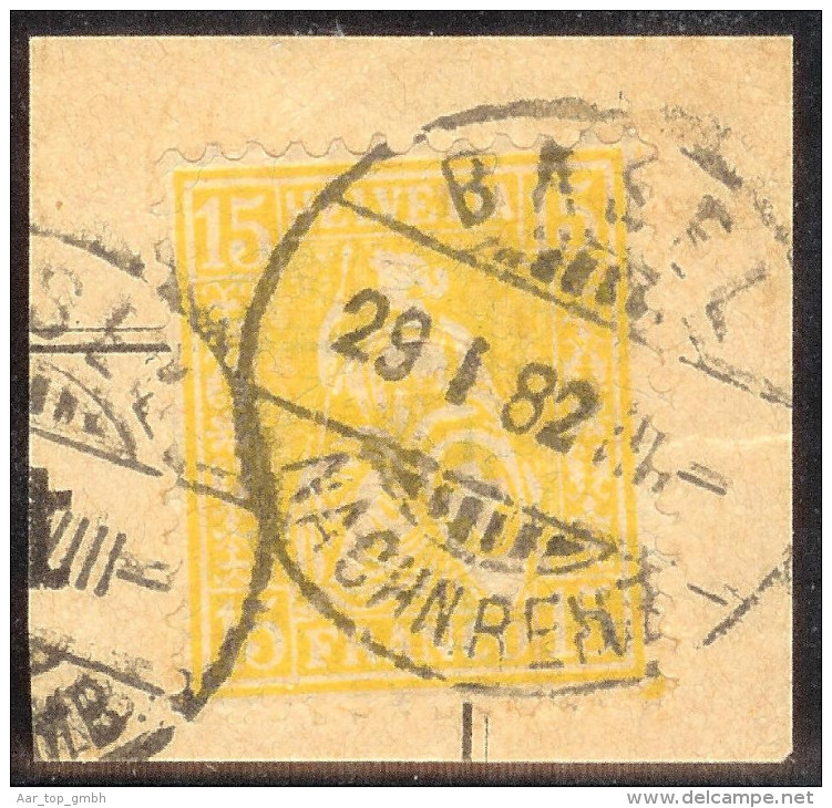 Schweiz Sitzende 1882-01-29 Basel Zu#47 A.Bri.stk.Sitzende Faser - Usati