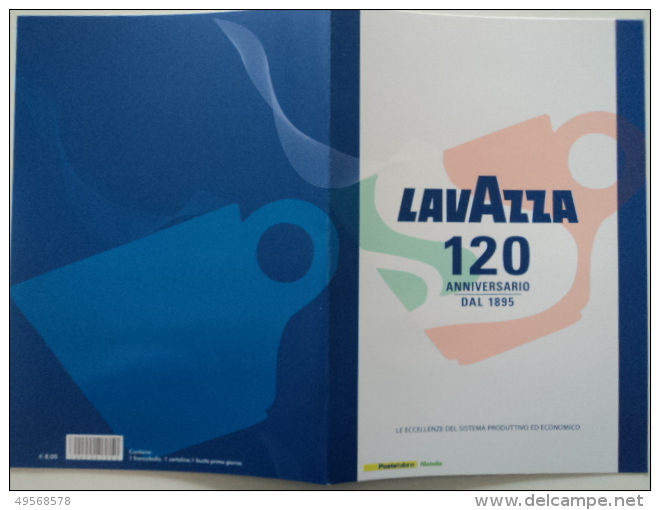 FOLDER ITALIA 2015 - LAVAZZA,  120° ANNIVERSARIO  DAL 1895 - LE ECCELLENZE DEL SISTEMA PRODUTTIVO ED ECONOMICO - - Folder