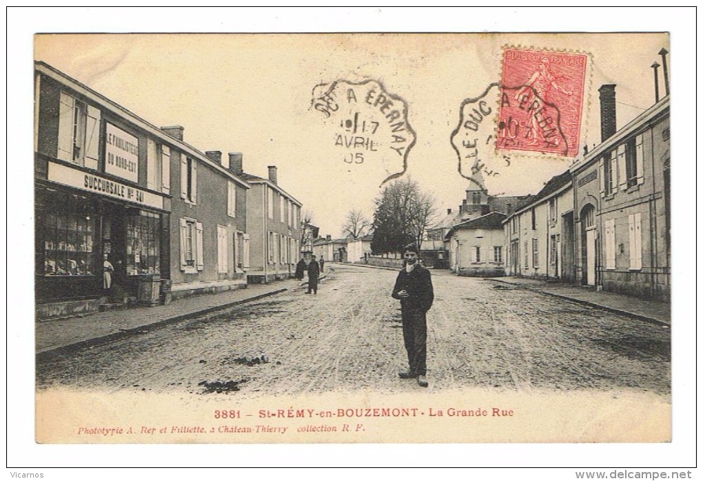 CPA 51 ST REMY EN BOUZEMONT La Grande Rue - Saint Remy En Bouzemont