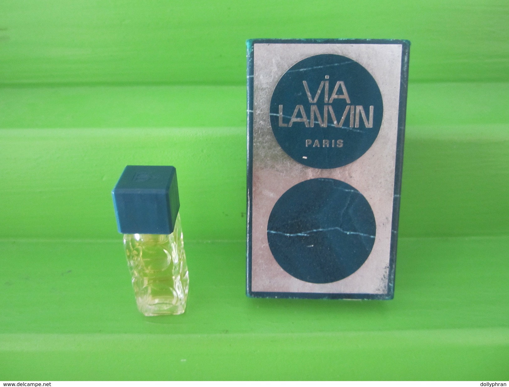 ANCIENNE MINIATURE DE PARFUM  VIA LANVIN   PLEIN  +  BOITE - Miniatures (avec Boite)