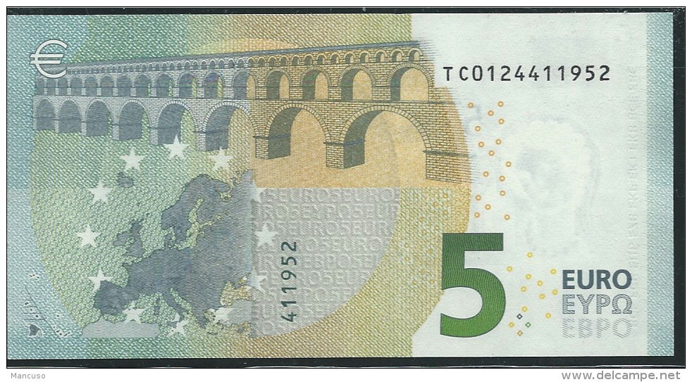 T IRELAND  5 EURO TC T003 H2  DRAGHI  UNC - 5 Euro