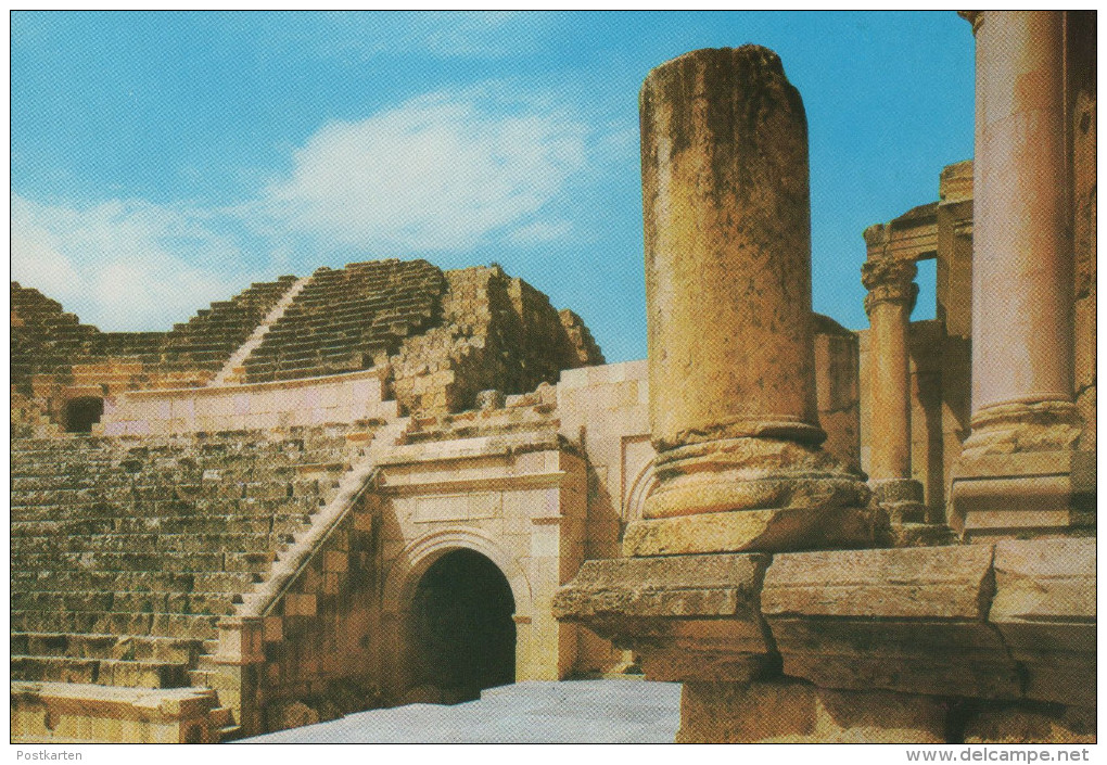 ÄLTERE POSTKARTE PART OF AMPHITHEATRE OF JERASH Amphitheater Theater Theatre Cpa Postcard Ansichtskarte AK - Jordan
