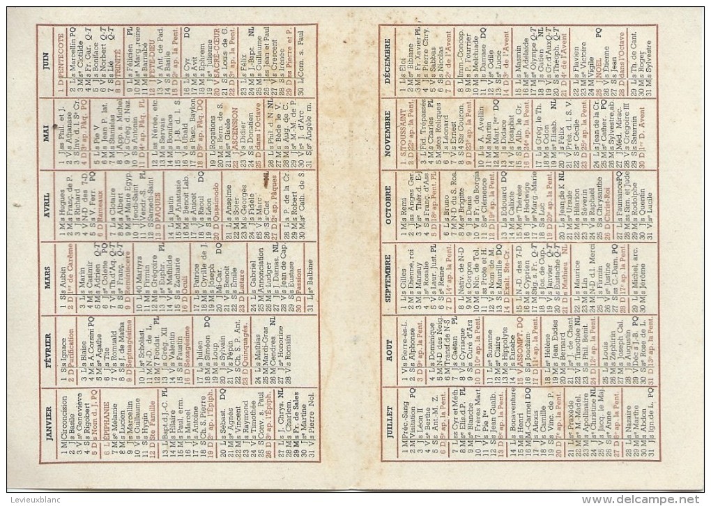 Petit Calendrier De Poche/Religieux/Saint Suaire/ Ouevre De Saint François De Sales/1941   CAL315 - Petit Format : 1941-60