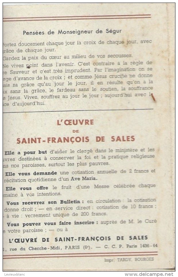 Petit Calendrier De Poche/Religieux/Saint Suaire/ Ouevre De Saint François De Sales/1941   CAL315 - Petit Format : 1941-60