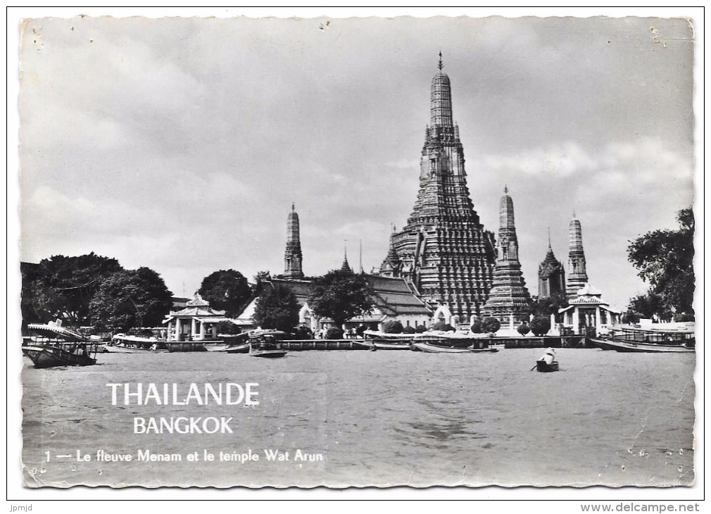 Thailand - BANGKOK - 1 - Le Fleuve Menam Et Le Temple Wat Arun - Photo A. Robillard Paris - Thaïlande