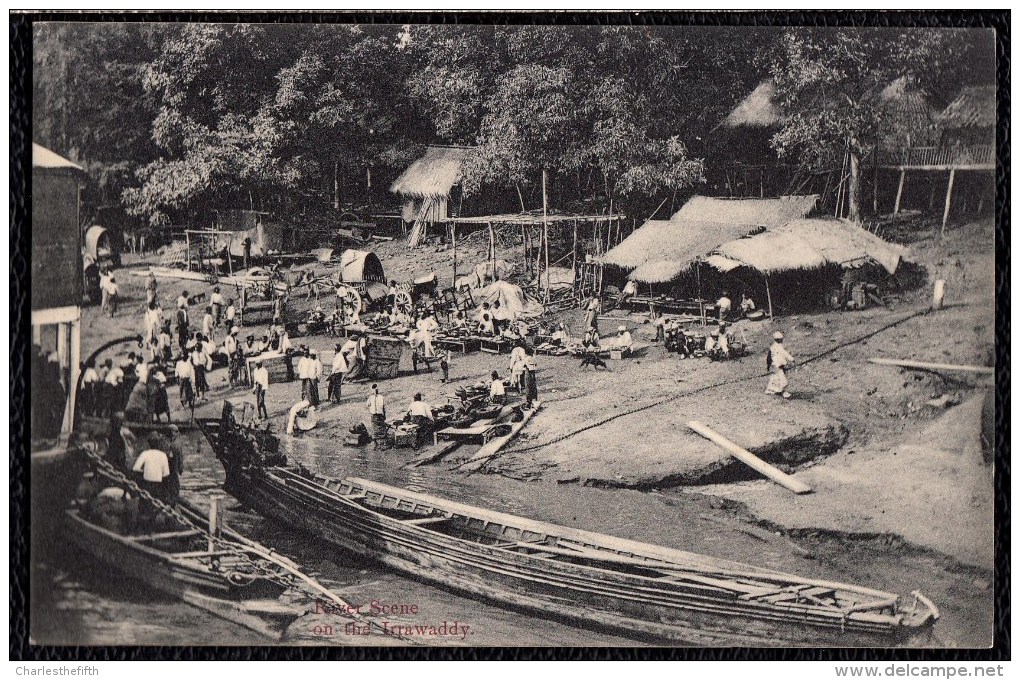 ASIA - BURMA - MYANMAR  RANGOON "  River Scene On The Irrawaddy " - édit. P. Klier Rangoon - Myanmar (Burma)