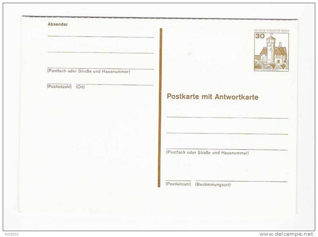 Berlin Ganzsache Michel P 111 Mit Antwortkarte Ungebraucht ( D 9 ) - Cartes Postales - Neuves