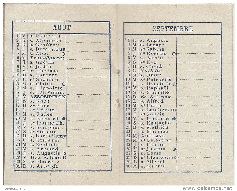 Petit Calendrier De Poche/Café Restaurant/Vve Léaustic/Saint Pierre Brest /1952   CAL324 - Petit Format : 1941-60