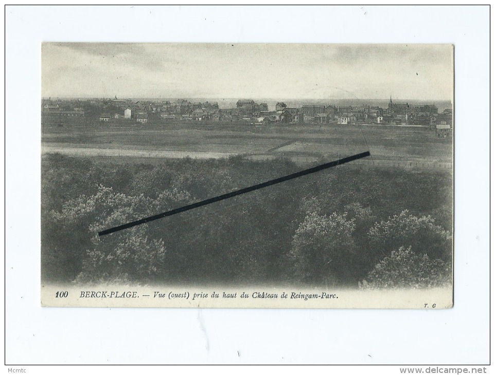 CPA  -   Berck Plage  - Vue (ouest ) Prise Du Haut Du Château De Reingam Parc - Berck