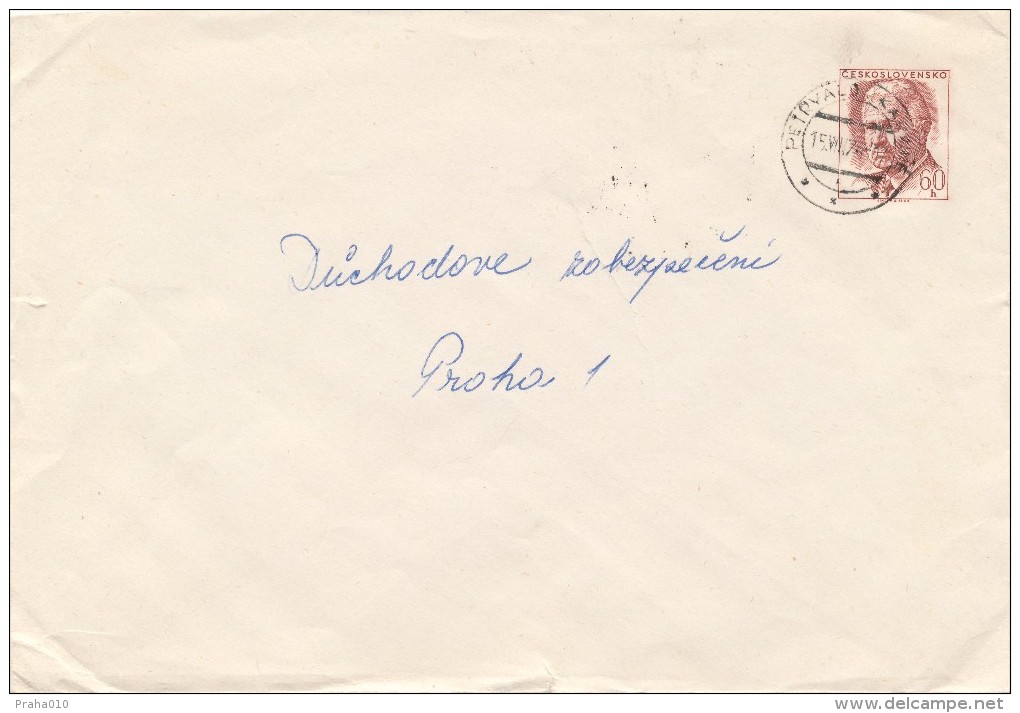 K7905 - Czechoslovakia (1974) Petrvald U Karvine (stamp: President Ludvik Svoboda), Tariff: 0,60 Kcs (letter) - Enveloppes