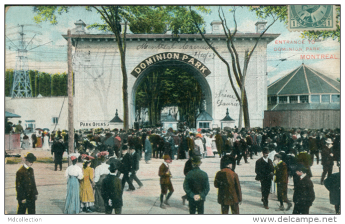 CA MONTREAL / Entrance To Dominion Park / CARTE COULEUR - Montreal