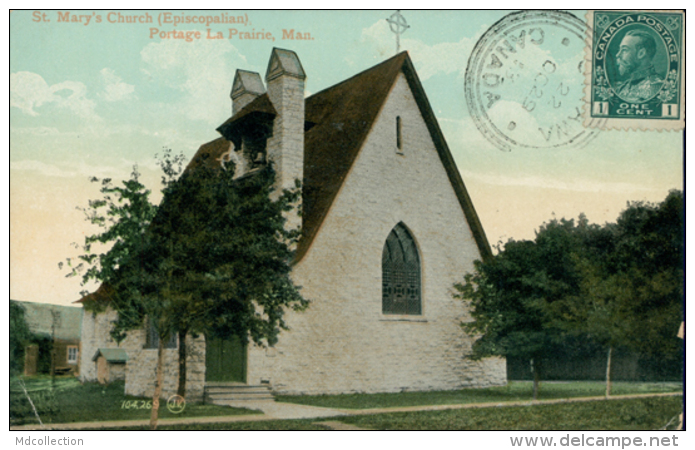 CA PORTAGE LA PRAIRIE / Saint Mary's Church, Portage La Prairie / CARTE COULEUR GLACEE - Other & Unclassified