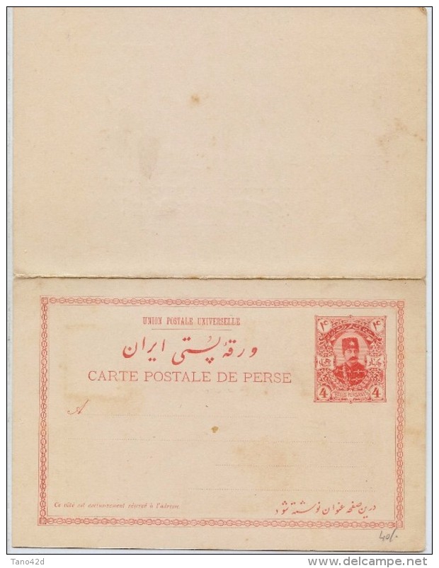 LBL38/2 - EMPIRE PERSE - 4 EP CARTES POSTALES SIMPLES ET AVEC RÉPONSE PAYEE - Iran