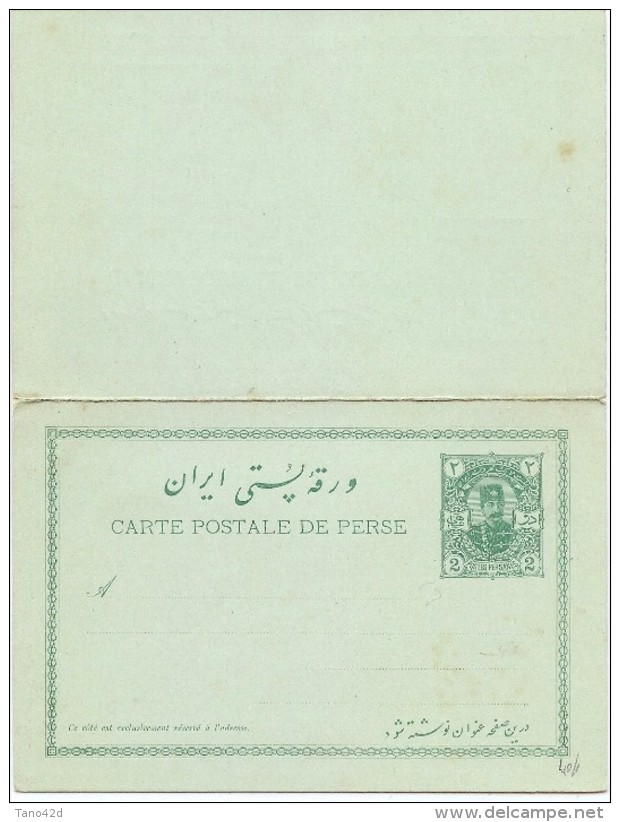 LBL38/2 - EMPIRE PERSE - 4 EP CARTES POSTALES SIMPLES ET AVEC RÉPONSE PAYEE - Iran