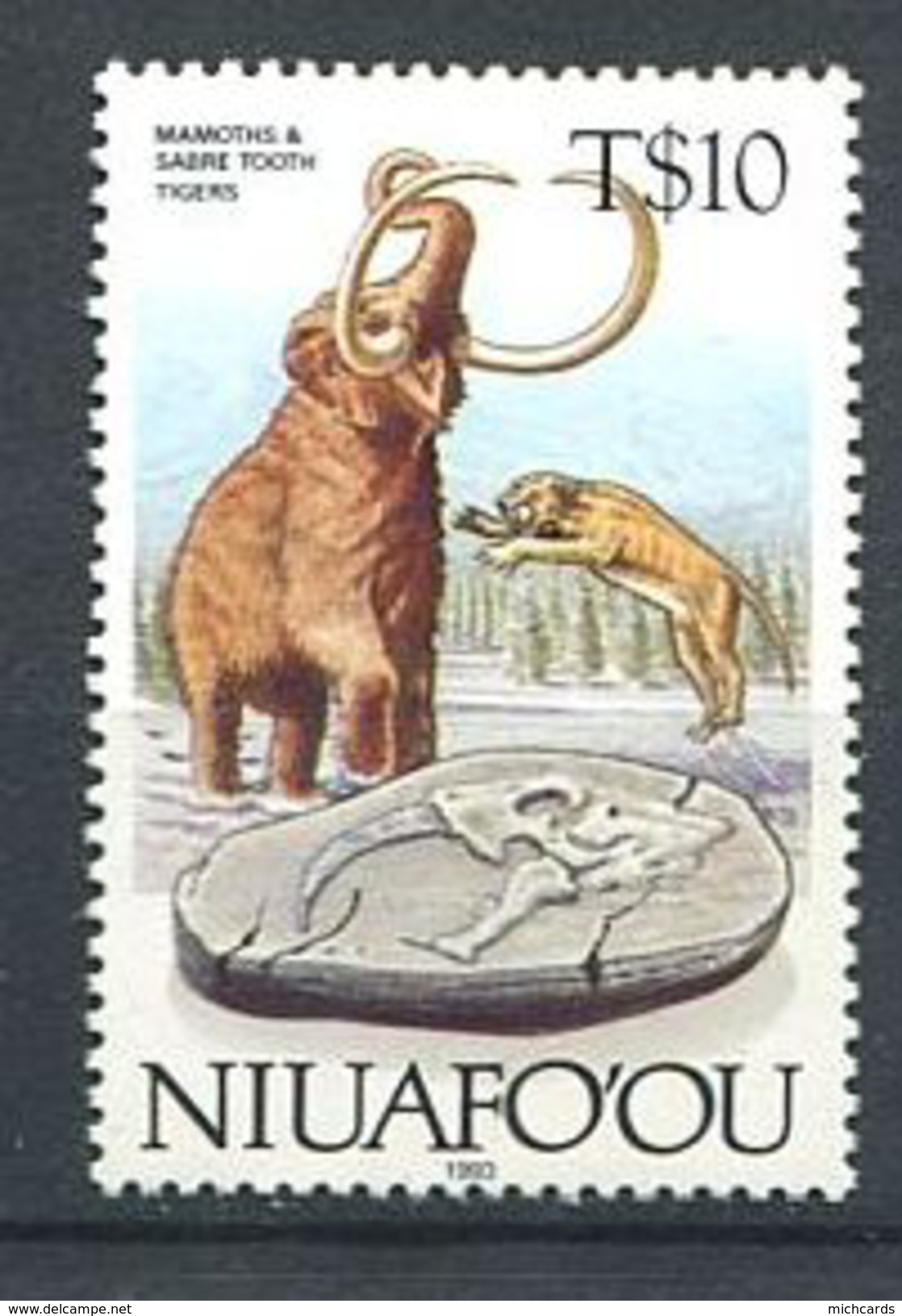 160 NIUAFO OU 1992 - Prehistoire  (Yvert 192) Neuf ** (MNH) Sans Charniere - Tonga (1970-...)